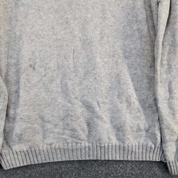 Nordstrom 1901 Men's 1/4 Zip Cashmere Cotton Sweater Gray Size L - Picture 7 of 12